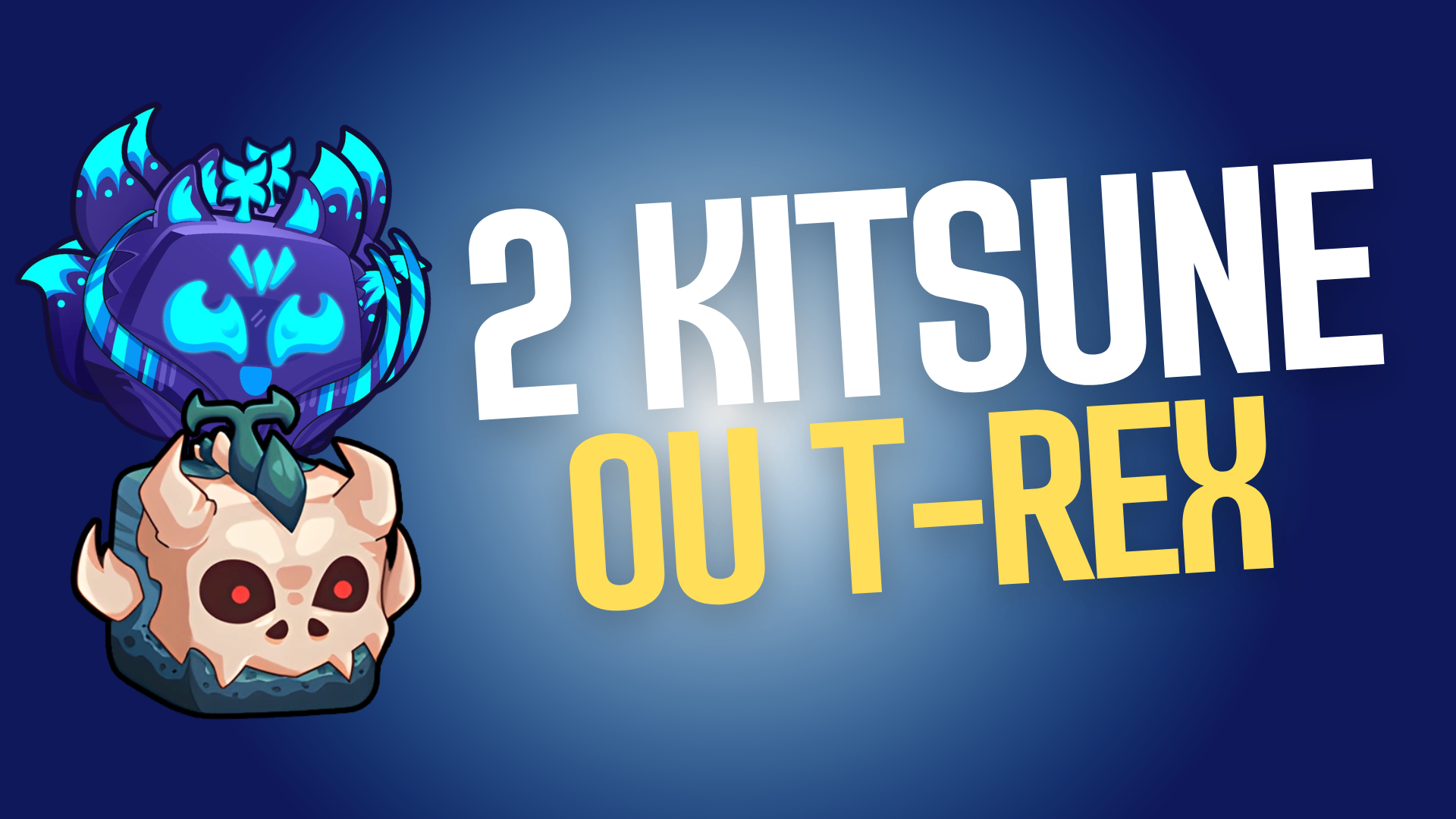 🦊🦖 Conta com 2 Kitsune ou T-rex